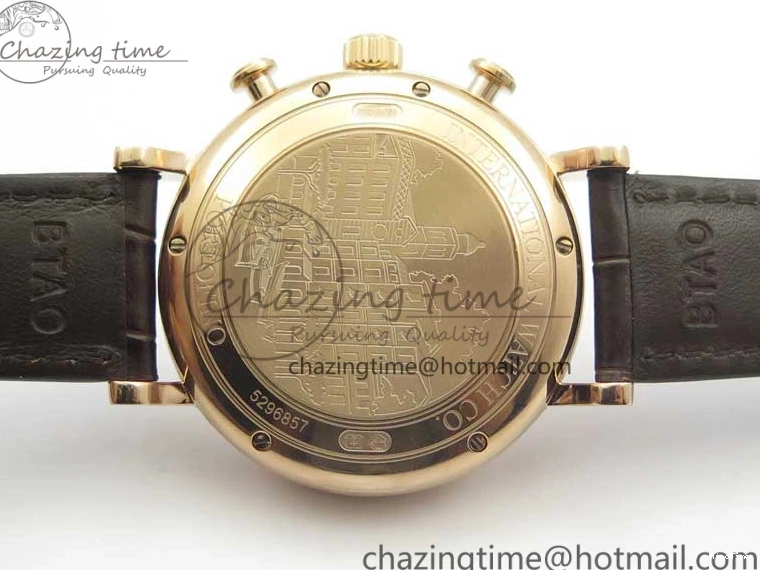 MIROTIME 0102 Efficient Portofino Chrono RG ZF 1:1 Best Edition White Dial on Brown Leather Strap A 7151